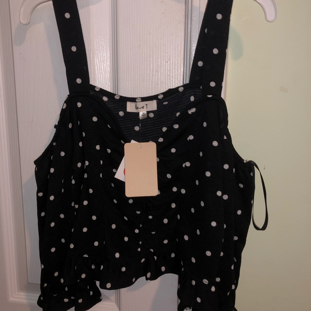 Black Crop Blouse